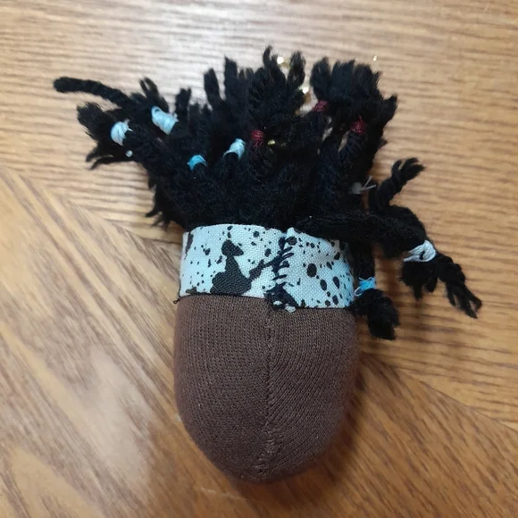 Handmade Yo-head Boy Keychain with Black and White Accents NWT Size:OS Handmade - Picture 2 of 2